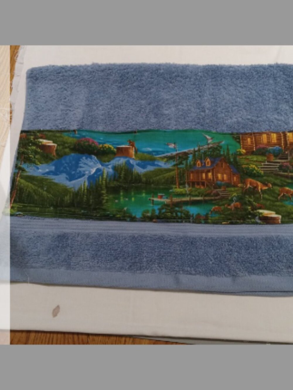 Forest Landscape Quilted Hand Towel